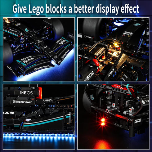 Vaodest LED Light for Lego 42171 Mercedes-AMG F1 W14 E Performance Set - Compatible with Model 42171 (LED Light Only)