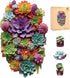 Delobil Mothers Day Puzzles for Adults with Puzzle Saver - Succulent Wooden