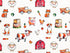 Set 0-3 Country (0-3 Farm Swaddle Blanket and Hat Newborn Month Wrap Baby Receiving Blanket Animals Cow Design Months