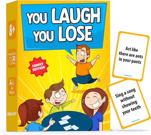 BRAVEBUG You Laugh You Lose Game - Funny Charades Kids Games -