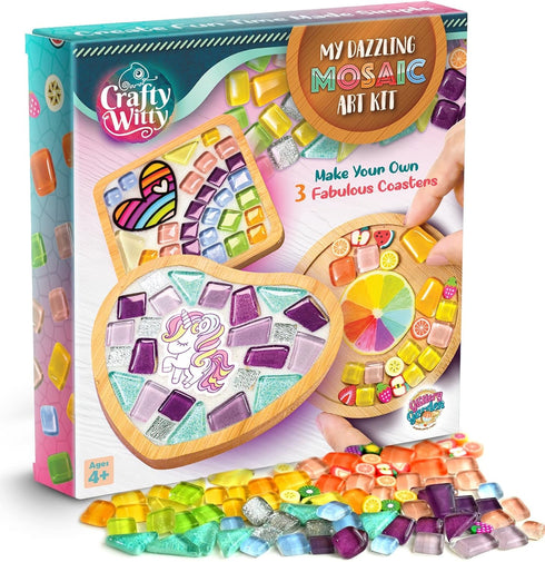 Glittery Garden Mosaic Craft Kit - Decorate Your Own Unicorn and Rainbow
