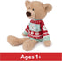 GUND Toothpick Classic Teddy Bear Stuffed Animal with Holiday Sweater, 15”, Beige/Red/White, Ages 1 and Up