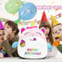 17" Birthday Unicorn Plush Pillow, Cute Soft Stuffed Animal for Kids' Birthday Gifts and Home Decoration