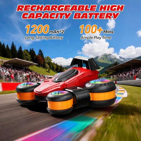 360 3-16, 4WD High Speed Remote Control Drift Car for Kids, Degree Rotating Deformation Stunt RC Cars for Boys