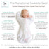 Amazing Baby Transitional Swaddle Sack, Pink Tiny Bows, Small, 0-3 months, 6-14 lb