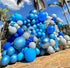 KALOR 100 pcs Metallic Blue Balloons, 5 inch Thick Latex Chrome for Birthday Decoration, Wedding Party