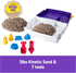 Kinetic Sand Folding Sand Box, 2lbs of All-Natural Play Sand, 7 Molds and Tools