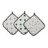 Bacati - Sports Muslin Set of 3 Wash Cloths or Hooded Towel