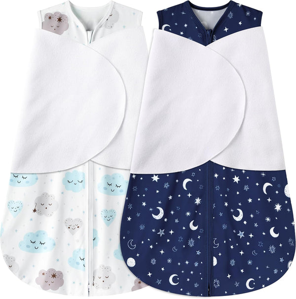 BSTOPPT Newborn Sleep Sack Baby Swaddle,3-6 Months,3-Way Adjustable Wearable Blanket,100% Rayon Cotton