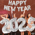 KatchOn XtraLarge 2025 Balloons - 40 Inch Silver and 16 Inch for Happy New Year Decorations