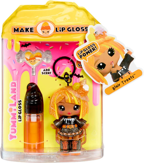 Yummiland 4+ x Halloween Lip Gloss Doll - Blair Treats Includes DIY Lip Gloss + Keychain, Cosmetic Play, Seasonal