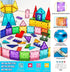 Large Magnetic Tiles Set - 4 Piece Square Shape Building Blocks for STEM Learning & Fun Kit