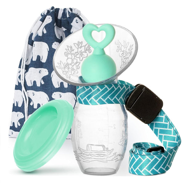Bumblebee Manual Breast Pump with Breastfeeding Milk Saver, Stopper & Lid in Gift Box, Food Grade Silicone
