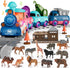 Train Set for Toddlers, Electric Train Toys with Light, Music and Animals,