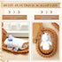 2 Juexica Pcs Scalloped Rattan Baskets, Woven Rattan Wicker Storage Baskets with Lid for Nursery Storage Diaper