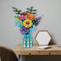 ZONECYTD Set 1853pcs Flowers Bouquet Toys Building Blocks with Vase, Roses, Sunflower, Hyacinth, Hydrangea, Artificial