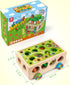 3 4 5 Coogam Montessori Fine Motor Toys for Baby Toddler, Wooden Shape Sorter Carrot Harvest Game for Easter Basket