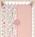 2 Pack Baby Girls Crib Sheets | Floral & Solid Pink Ultra-Soft Bedding for Crib Mattress and Toddler Beds |Blended