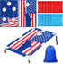 2 in 1 Bean Bag Toss with 12 Bean Bags for Boys Girls, Outdoor Games Cornhole Game Set for Activities