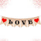 KatchOn Burlap Love Banner for Romantic Decoration - 7x5 Inch | No DIY | Engagement Party, Anniversary, Mothers Day