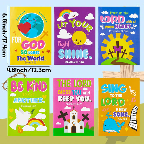 24Pcs Bible Coloring Books Religious Theme DIY Color-in Pages with Inspirational Words Drawing Holiday Christian