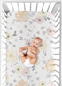 Sweet Jojo Designs Yellow and Pink Watercolor Floral Girl Fitted Crib Sheet Baby or Toddler Bed Nursery - Blush Peach