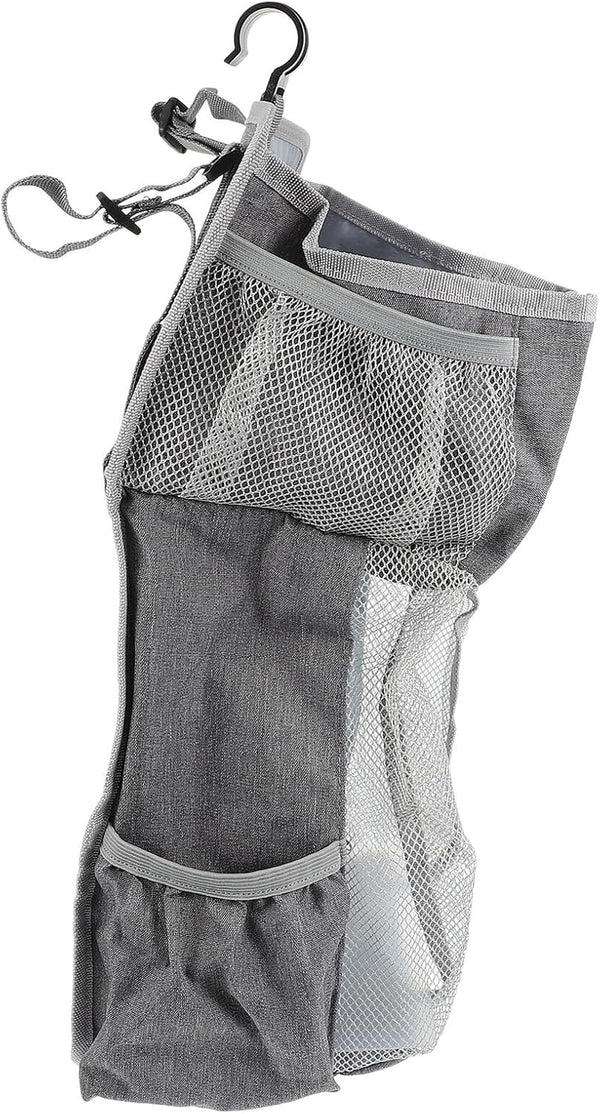 Crib Diapers Bag Hanging Organizer for Nursery Bedside Storage Pouch Large Gray