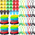 Skylety 72 Pcs Video Game Party Favor Set, Rubber Bracelets, Stamps, and Keychains for Kids