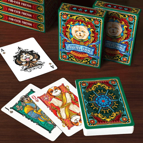 Loyal Dog Playing Cards for Adults, Teens, and Family, Royalty Animal Themed Gifts