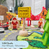 Toy Wooden Road Construction Traffic Sign Set; Street Signs for Small Toy Cars and Diecast Vehicles