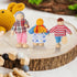 Wooden Doll House People, 8 Figures Dolls Family Set for Girls, Toddler Kids Dollhouse Accessories Toy