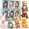 Hanaive 6 Pcs Mini Baby Dolls Set, 4 Inch Lifelike Reborn Cute Dolls for Easter Egg Fillers & Birthday Gifts for Girls