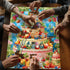 PICKFORU 1000 Funny Gnome Puzzles for Adults Pieces, Cute Gnomes Cake Food Fruit Flower Puzzle, Colorful Floral