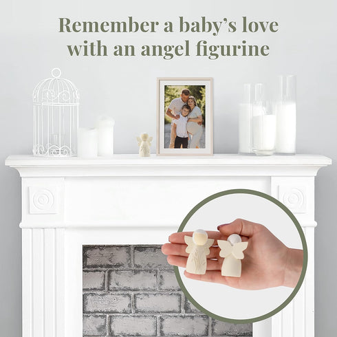 rpandre la joie Little Snowdrop Remembrance Box - Miscarriage Gifts for Mothers - Memorial Angel Figurine for Grieving