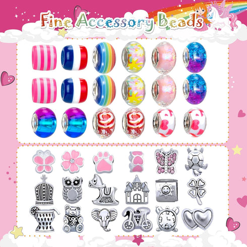 SUZUTOY Bracelet Making Kit for Girls, Unicorns Gifts for Girls, Arts and Crafts for Kids Ages 4 5 6 7 8 9 10 11, Gifts Toys for 4-12 Year Old Girl, Beads for Bracelet Making, Jewelry Making Supplie by SUZUTOY