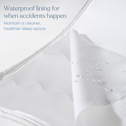 HALO Breathable Crib Mattress Cover Quilted Mesh, Waterproof, Universal Fit for Standard Crib & Toddler Beds, Easy