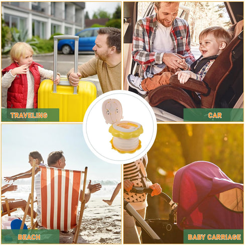 Portable Foldable Potty Training Chair - Lemon Yellow Travel Seat