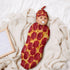 3D Funny Realistic Food Pepperoni Cheese Pizza Newborn Baby Swaddle Blanket with Beanie Hat, Soft Baby Receiving Blanket