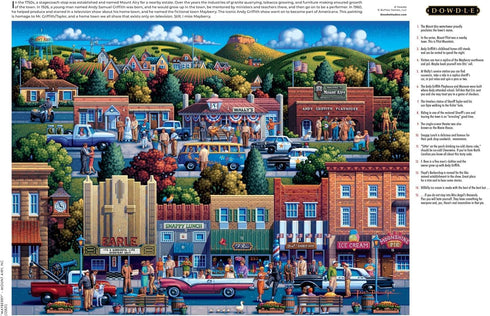 1000 26.75 19.75 Buffalo Games - Eric Dowdle - Mt Airy, NC - Mayberry - Piece Jigsaw Puzzle for Adults -Challenging