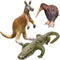 Jet Creations Life 3-PK Inflatable Toy: Kangaroo, Kiwi Bird, Alligator for Kids and Adults