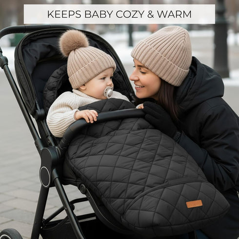 ZICOTO Cozy Warm and Winter Stroller Cover for Baby - Waterproof Bunting Bag with Soft Fleece Lining and Universal Fit