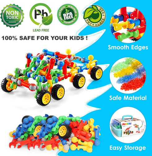 3 4 5 6 7 8 3-5 5-7 4-8 6-8, Set MOONTOY STEM Kits Building Toys for Year Old Boy Girl Birthday Gift, Educational