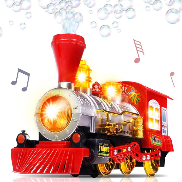ArtCreativity Christmas Train Toy Bubble Machine for Kids, Bubble Blower Maker, Bubble