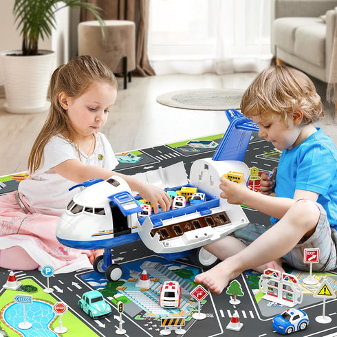 3-5 4-8 8 4-8, 3-5, 4-7 Airplane Toys for Toddlers - Car Race Tracks for Kids Ages with Small Car Toys, Educational