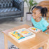 Melissa & Doug Wooden Classic Toy Pattern Blocks and Boards - 120 Solid Wood Shapes, 5 Double-Sided Panels,