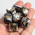 CiaraQ DND Polyhedral Dice Set - Black Dice Bag for D&D RPG MTG Role Playing Table Games