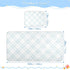 SyXIOP 28" 52" Blue and White Checkered Pattern Cooling Baby Fitted Crib Mattress x Absorbent Crib Bumper Pads