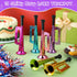 Poen 12 Pcs Mini Metallic Trumpet Musical Instruments, Plastic Noise Makers for Kids Events, Party Favors 7 Inch