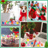 200 Fumete Pcs Christmas Mini Resin Tiny Duck Figures Miniature Christmas Hat Duck Micro Landscape Garden Dollhouse