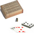WE Games Wooden Travel Cribbage Board Set, Mini Board Games for Adults with Cards and Pegs